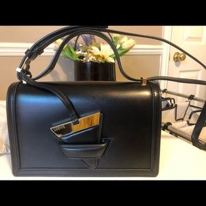 LOEWE Barcelona medium leather shoulder bag- black
